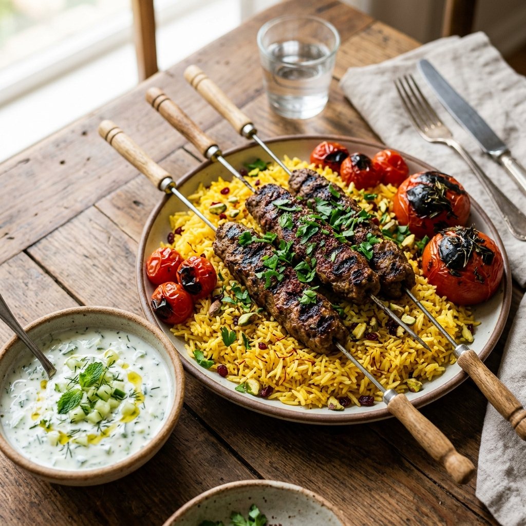 Lamb Kofta & Saffron Rice